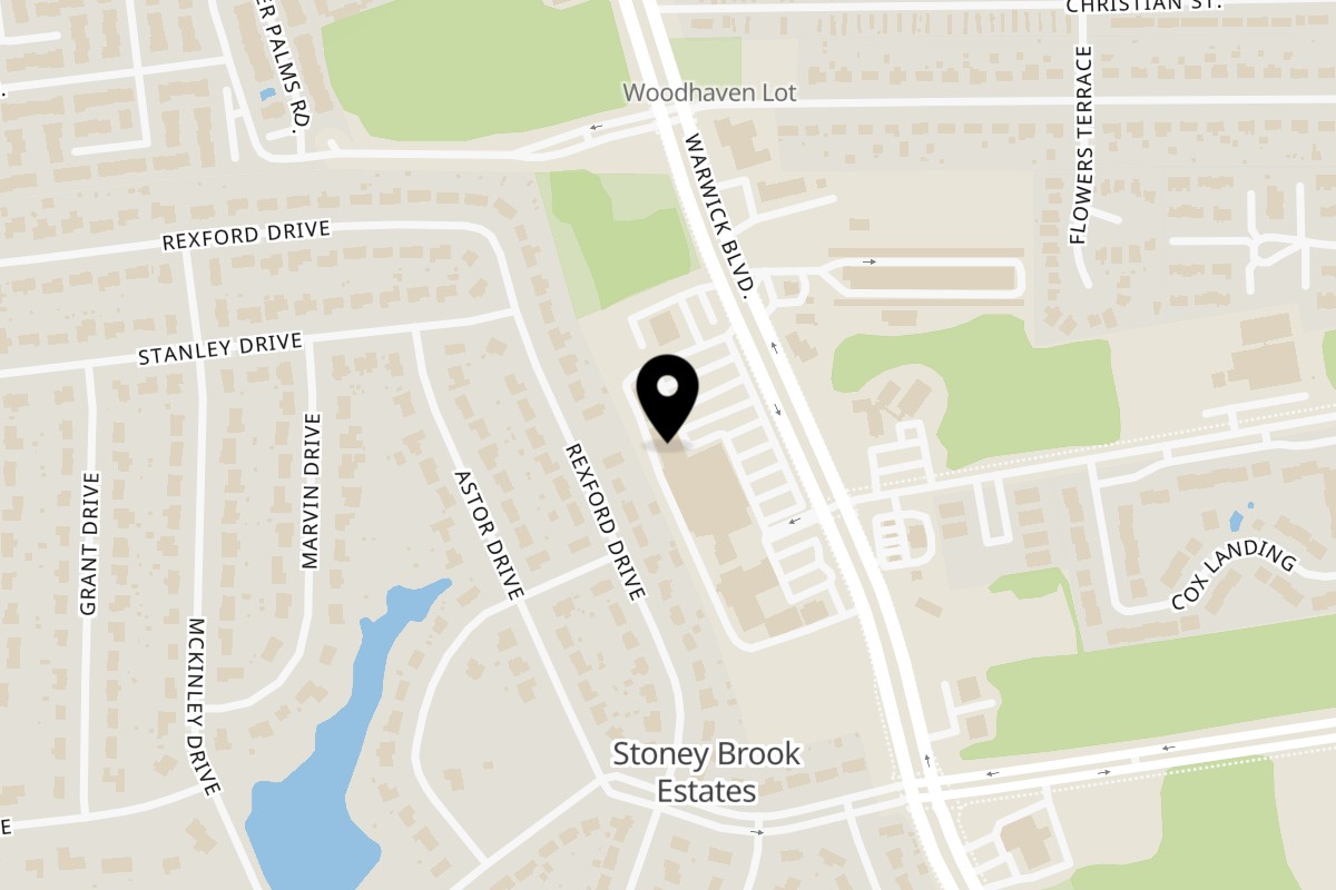 Map showing the location of Deutsche Ecke on 15435 Warwick Blvd J in Newport News
